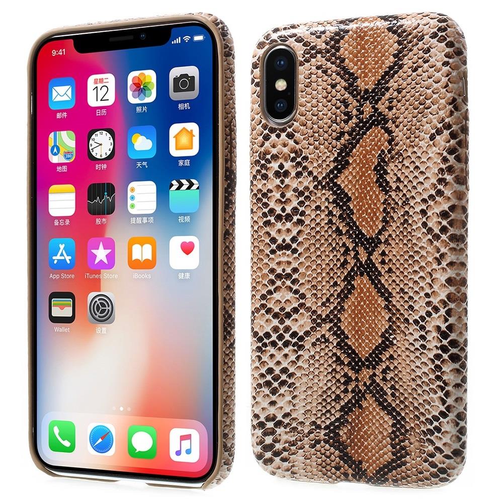 Hard Case für Apple iPhone XS X Snake Schlange Optik Skin Muster
