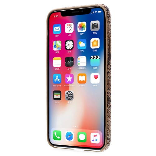 Hard Case für Apple iPhone XS X Snake Schlange Optik Skin Muster