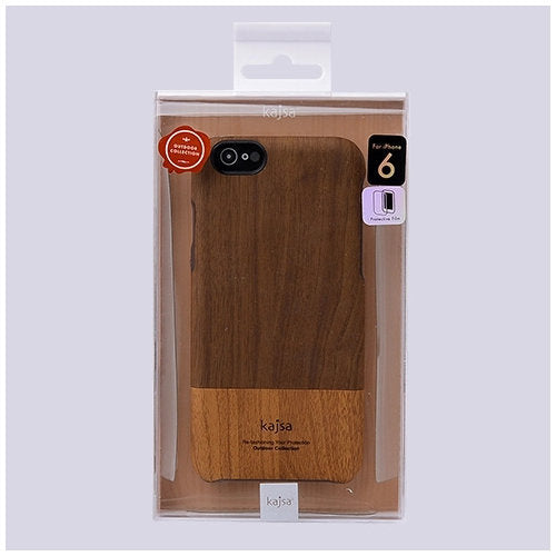 KAJSA Hard Case für Apple iPhone 6 6S Wood Grain Pattern Skin Cover