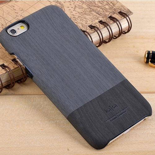 KAJSA Hard Case für Apple iPhone 6 6S Wood Grain Pattern Skin Cover