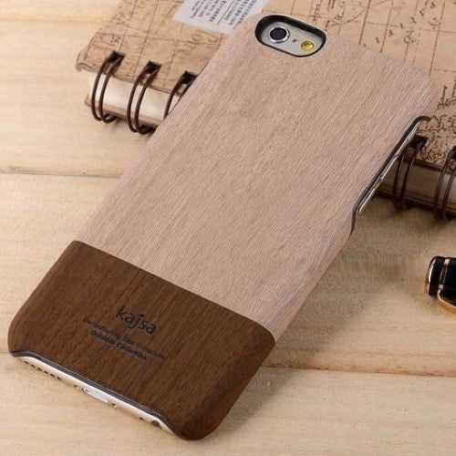 KAJSA Hard Case für Apple iPhone 6 6S Wood Grain Pattern Skin Cover