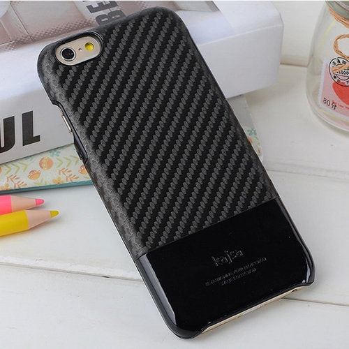 KAJSA Hard Case für Apple iPhone 6 6S Carbon Fiber Skin Look Muster Cover