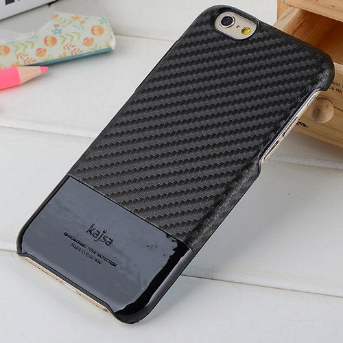 KAJSA Hard Case für Apple iPhone 6 6S Carbon Fiber Skin Look Muster Cover