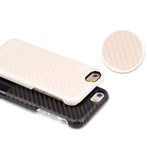 KAJSA Hard Case für Apple iPhone 6 6S Carbon Fiber Skin Look Muster Cover