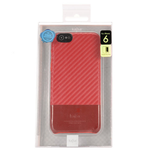 KAJSA Hard Case für Apple iPhone 6 6S Carbon Fiber Skin Look Muster Cover