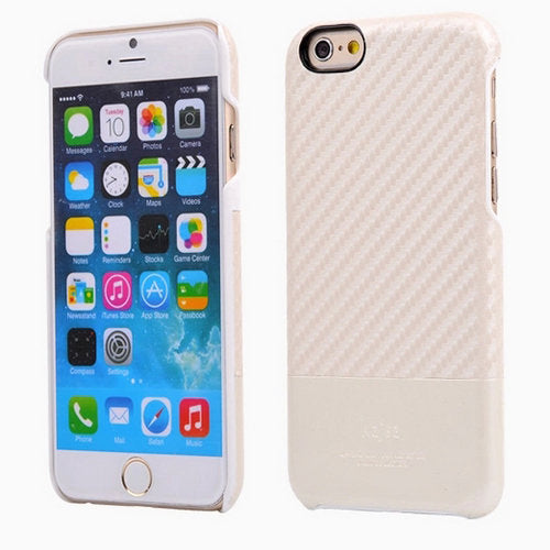 KAJSA Hard Case für Apple iPhone 6 6S Carbon Fiber Skin Look Muster Cover