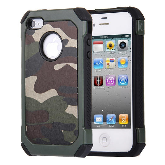Outdoor Case für Apple iPhone 4 4S TPU Hybrid Camouflage