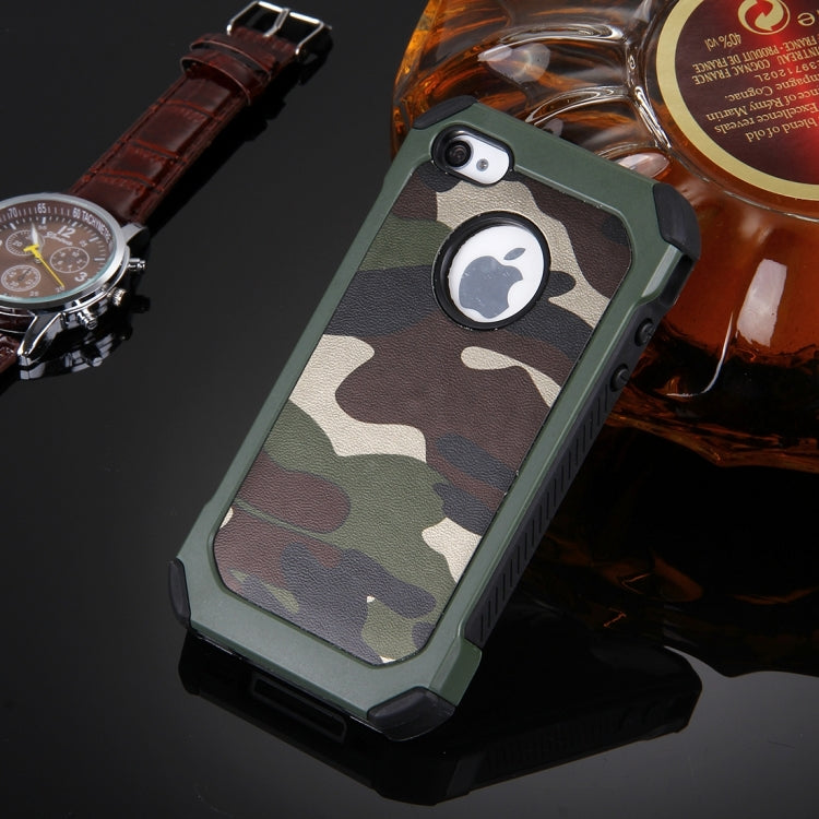 Outdoor Case für Apple iPhone 4 4S TPU Hybrid Camouflage