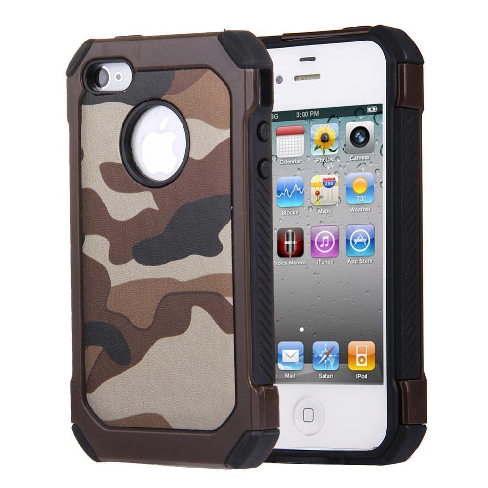 Outdoor Case für Apple iPhone 4 4S TPU Hybrid Camouflage