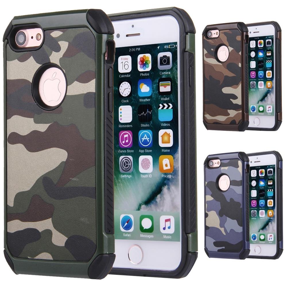 Outdoor Case für Apple iPhone 8 7 SE 2020 TPU Hybrid Tarn Camouflage
