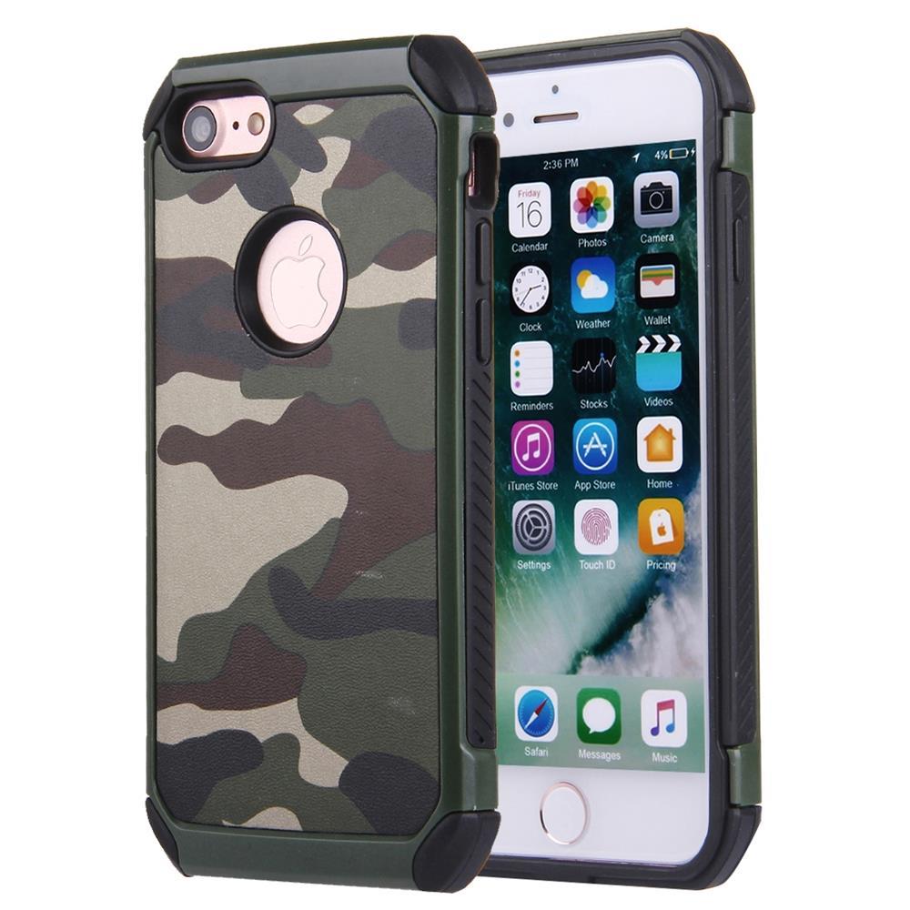 Outdoor Case für Apple iPhone 8 7 SE 2020 TPU Hybrid Tarn Camouflage
