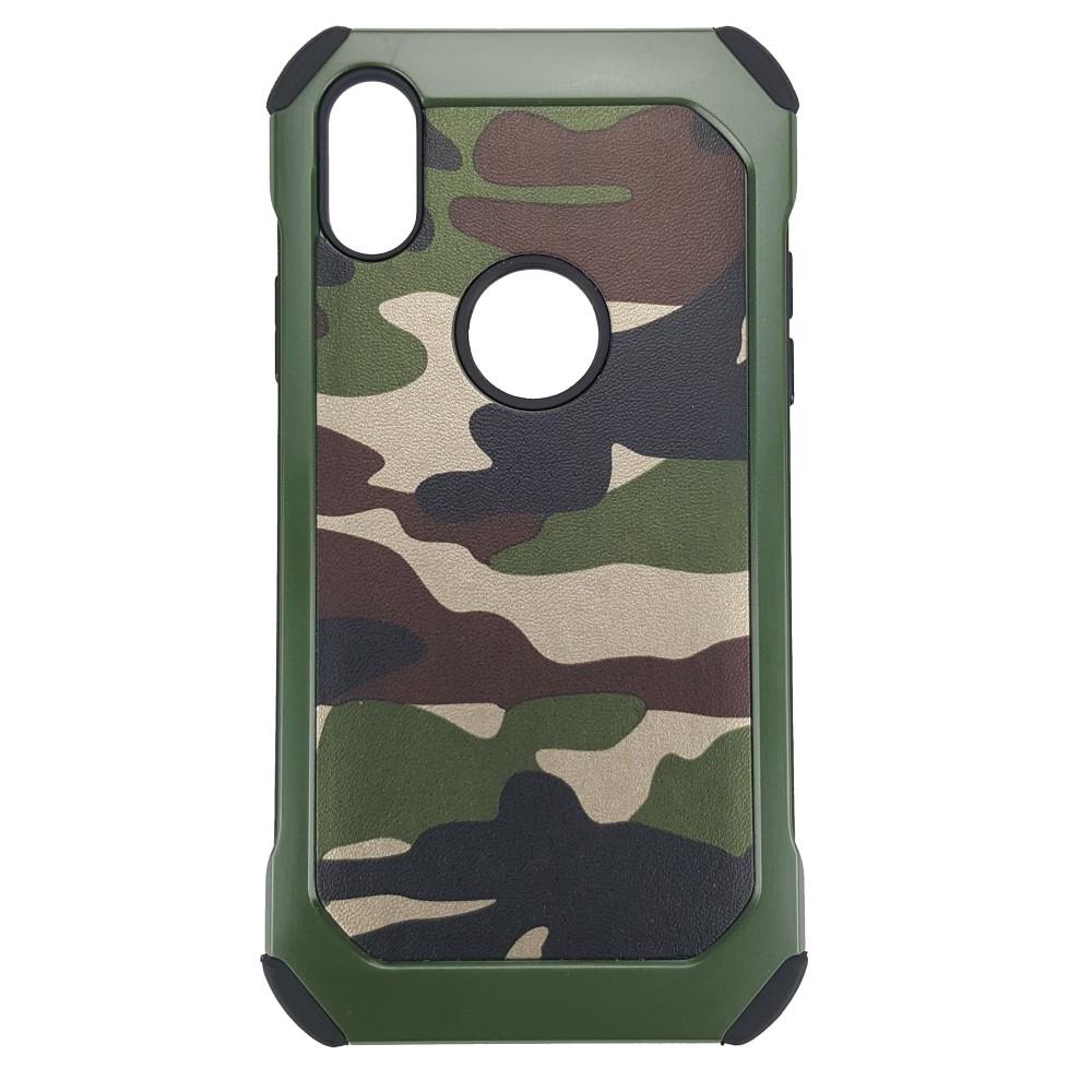 Outdoor Case für Apple iPhone XS X TPU Hybrid Tarn Camouflage