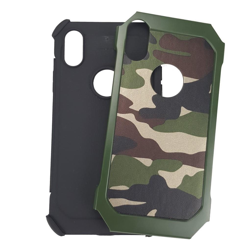 Outdoor Case für Apple iPhone XS X TPU Hybrid Tarn Camouflage