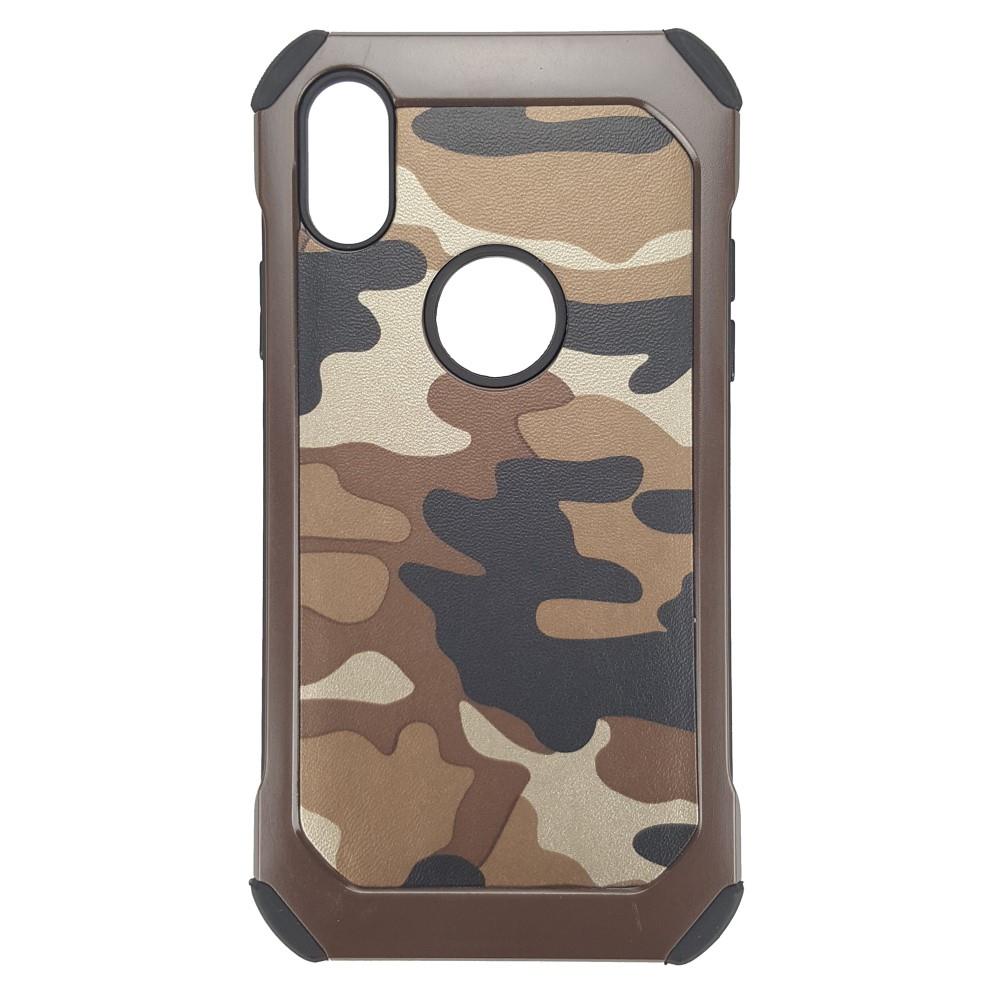 Outdoor Case für Apple iPhone XS X TPU Hybrid Tarn Camouflage