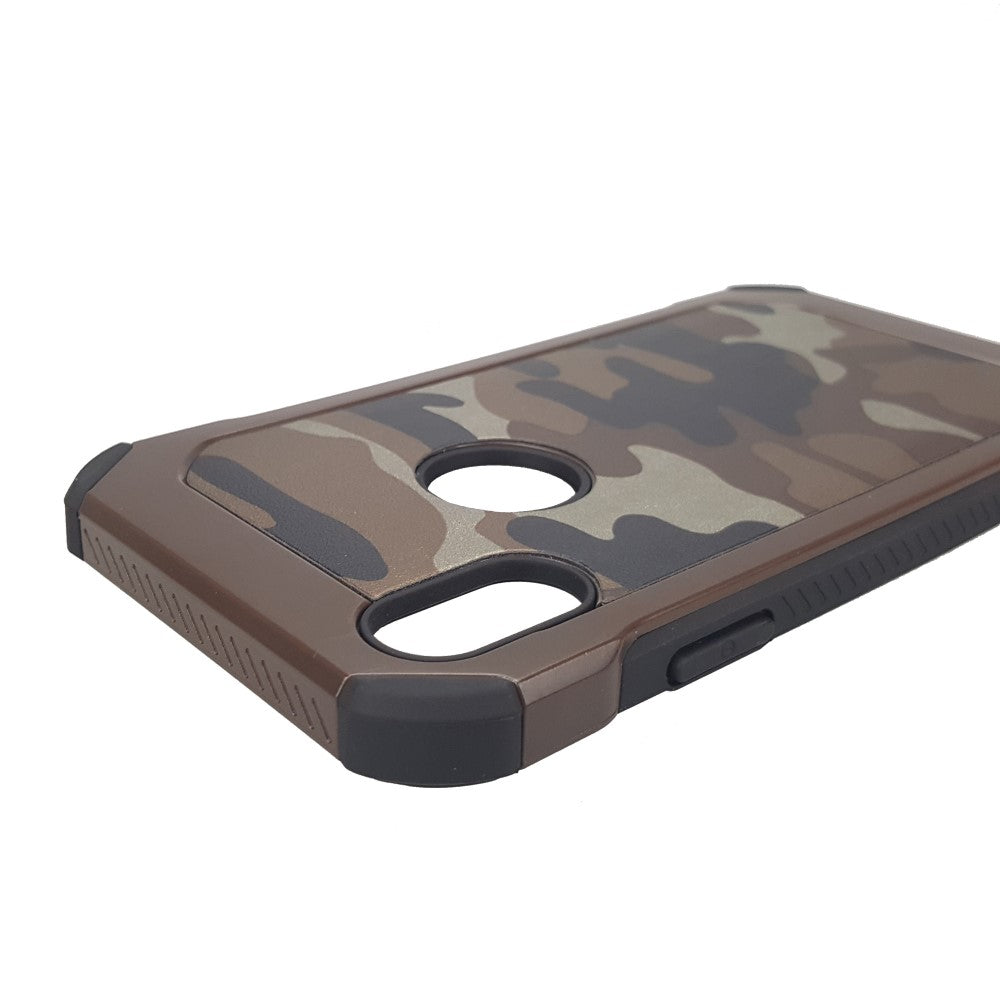 Outdoor Case für Apple iPhone XS X TPU Hybrid Tarn Camouflage