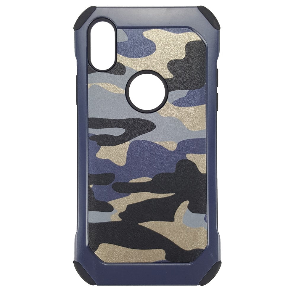 Outdoor Case für Apple iPhone XS X TPU Hybrid Tarn Camouflage