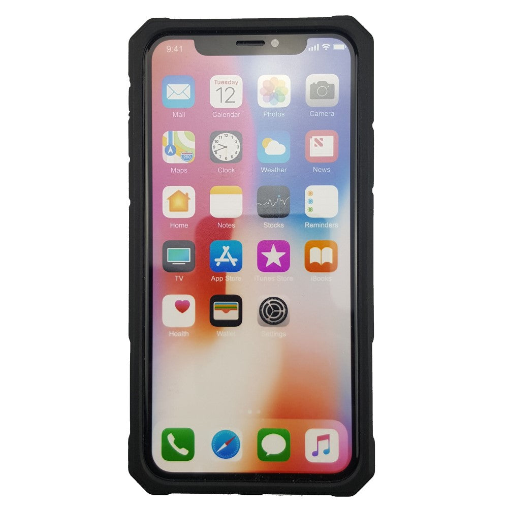 Outdoor Case für Apple iPhone XS X PC + TPU Nostalgie Tape Retro