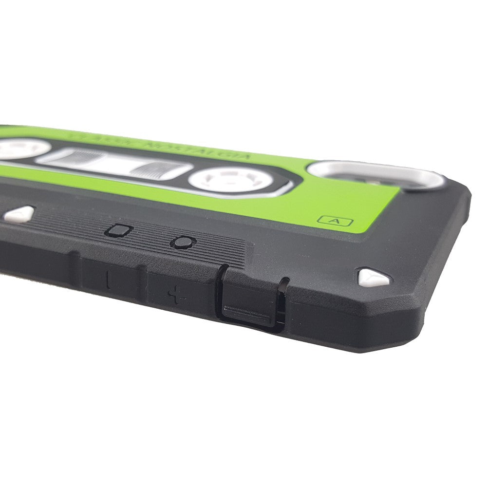 Outdoor Case für Apple iPhone XS X PC + TPU Nostalgie Tape Retro