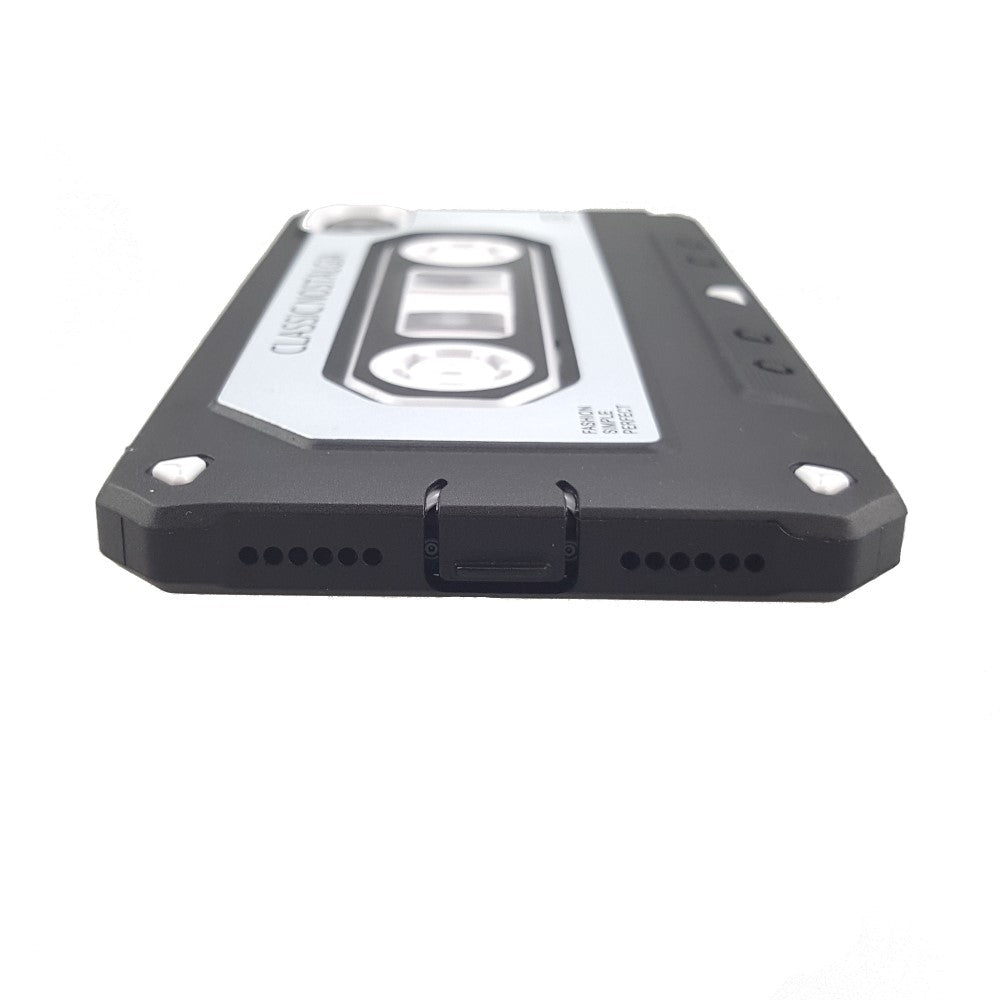 Outdoor Case für Apple iPhone XS X PC + TPU Nostalgie Tape Retro