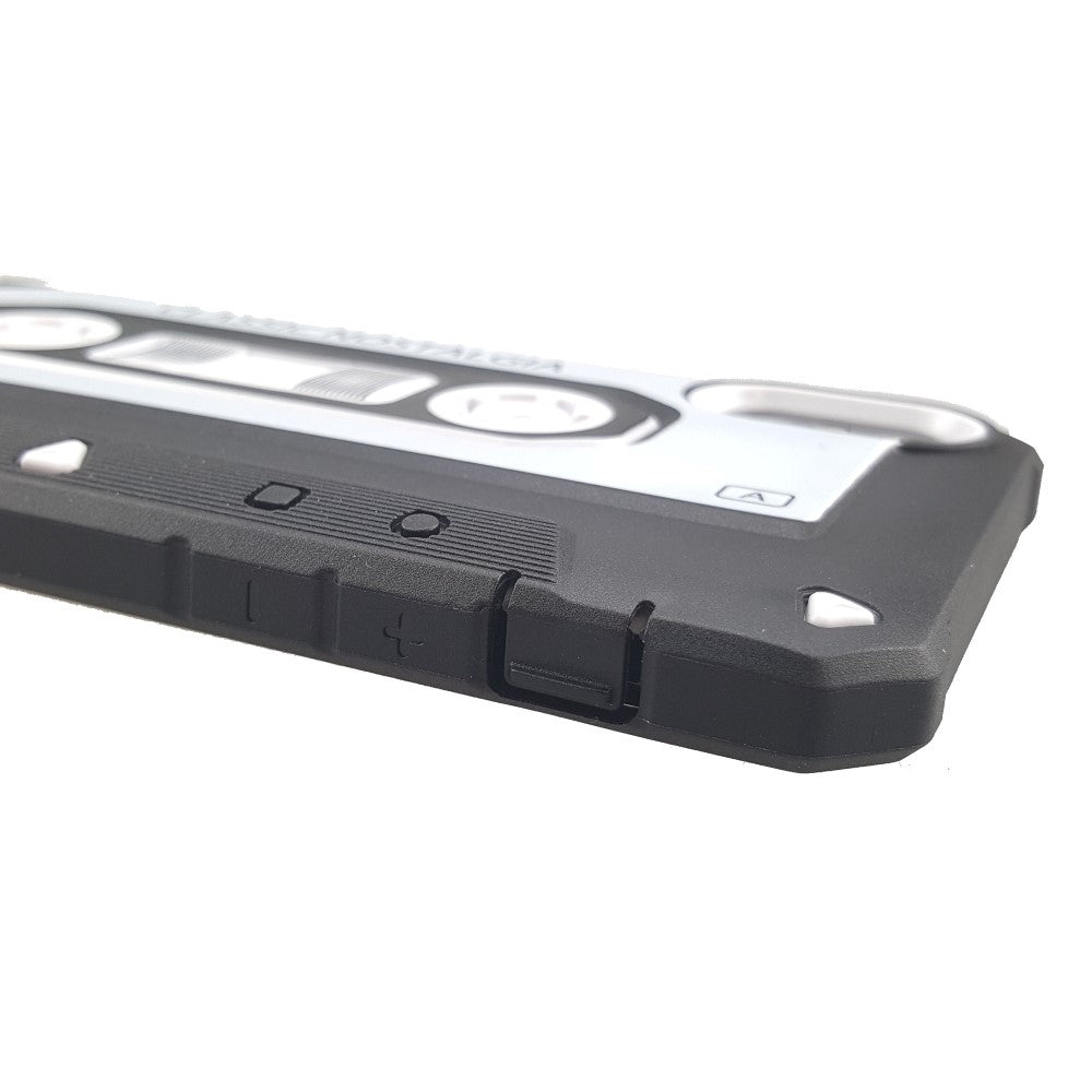 Outdoor Case für Apple iPhone XS X PC + TPU Nostalgie Tape Retro