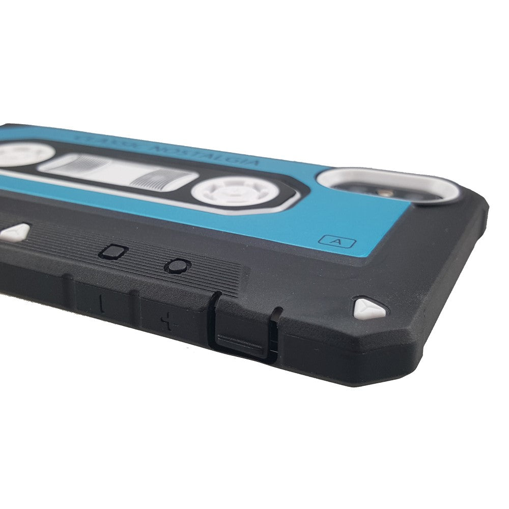 Outdoor Case für Apple iPhone XS X PC + TPU Nostalgie Tape Retro