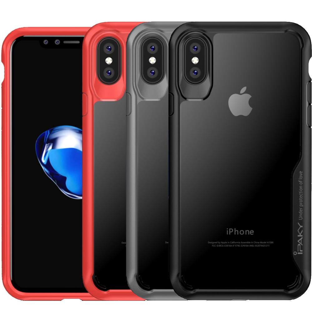 IPAKY Survival TPU Case für Apple iPhone XS X Robust Transparent