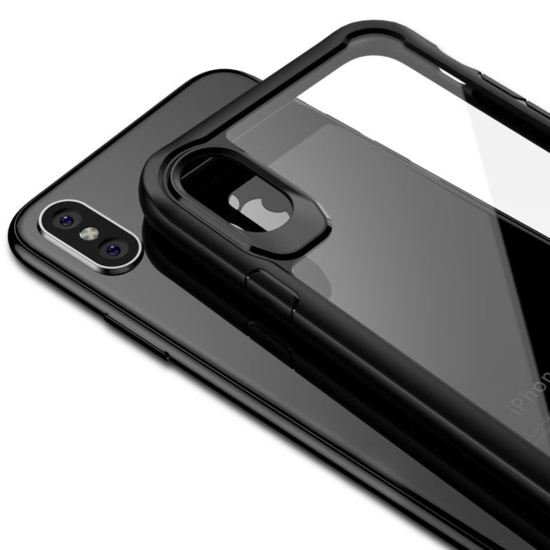IPAKY Survival TPU Case für Apple iPhone XS X Robust Transparent