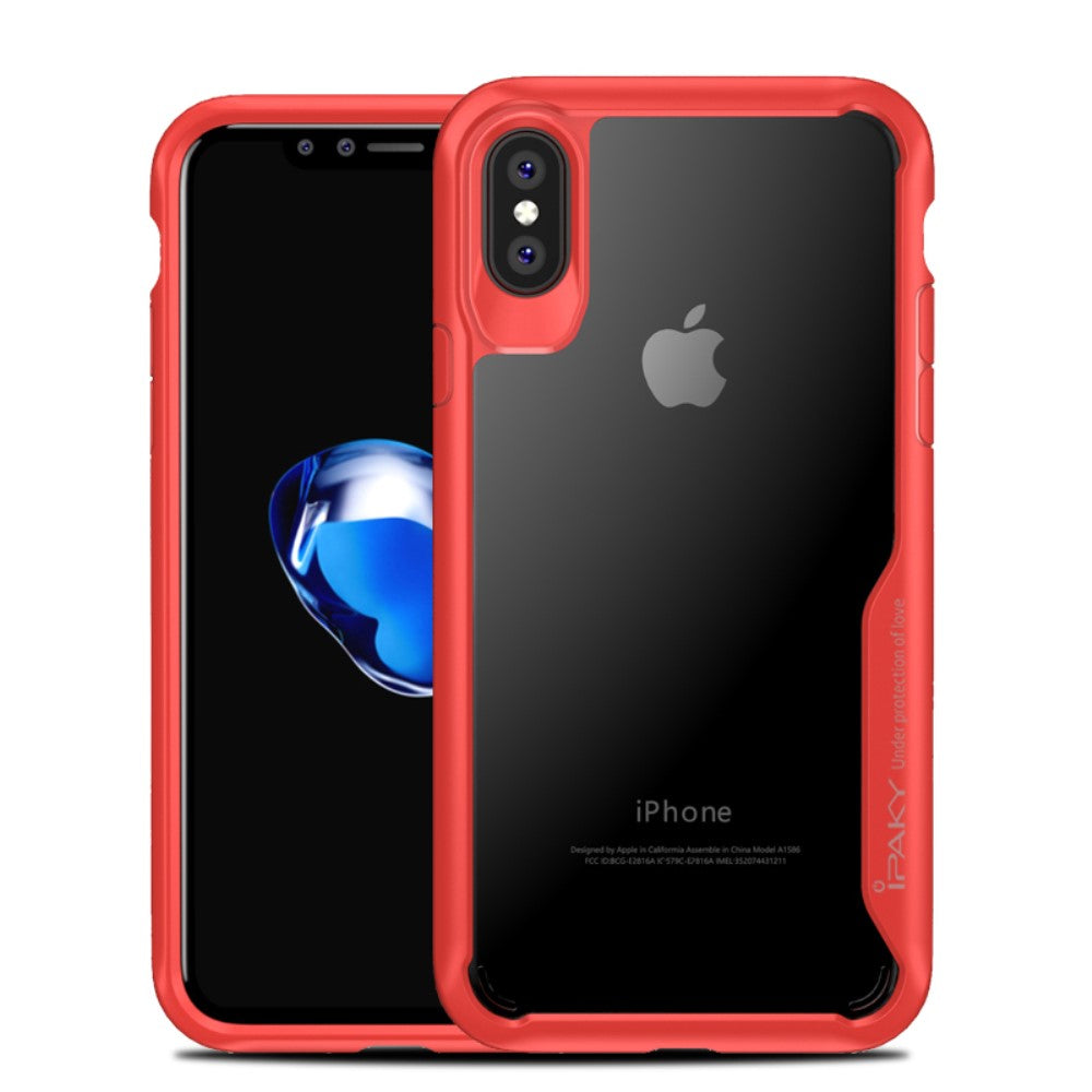 IPAKY Survival TPU Case für Apple iPhone XS X Robust Transparent