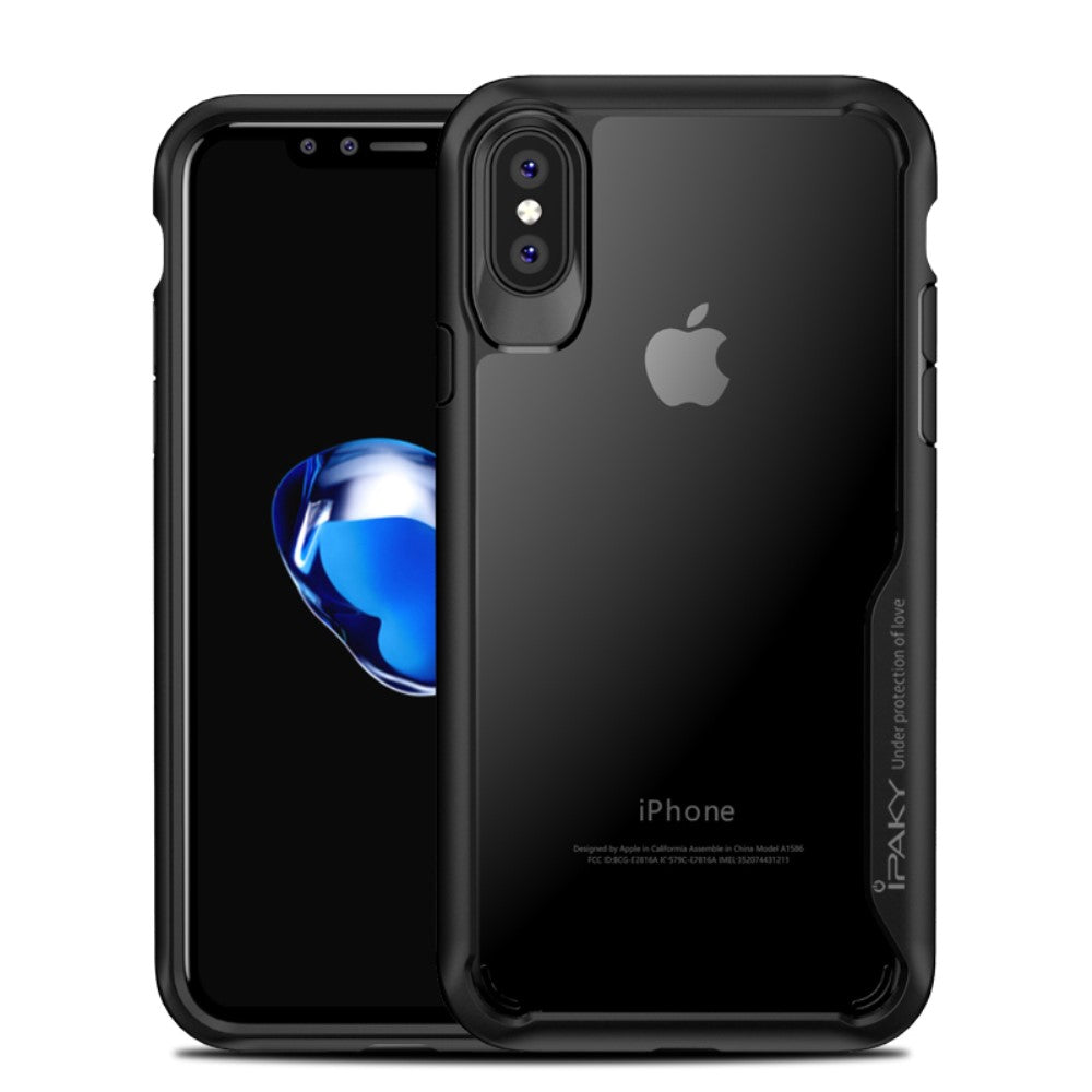 IPAKY Survival TPU Case für Apple iPhone XS X Robust Transparent