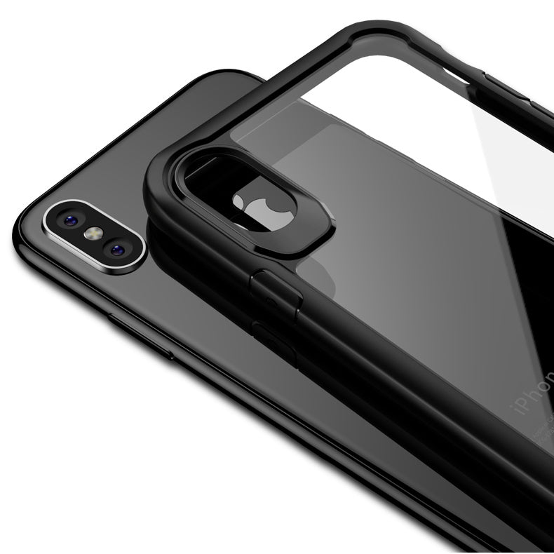 IPAKY Survival TPU Case für Apple iPhone XS X Robust Transparent