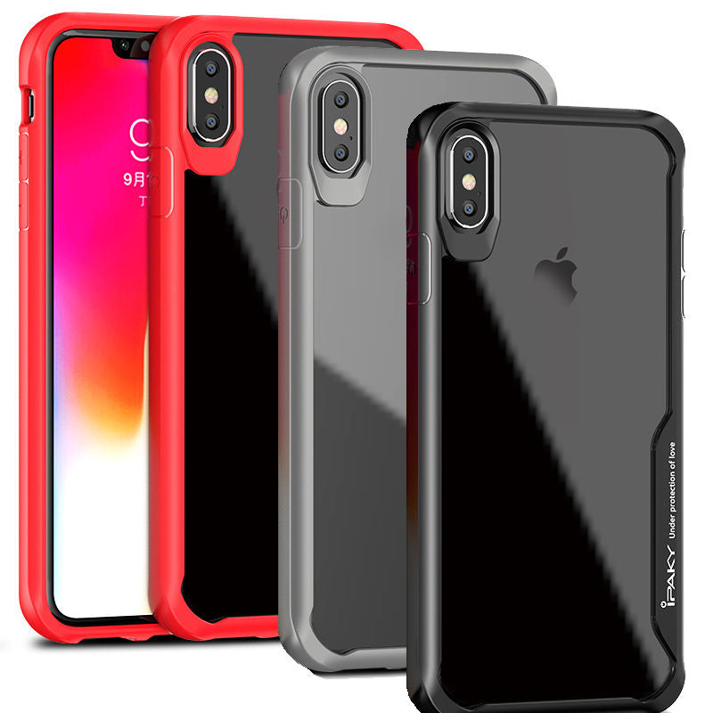 IPAKY Survival TPU Case für Apple iPhone XS MAX Robust Transparent
