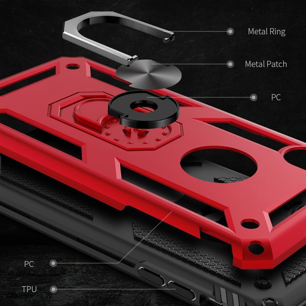 Outdoor Case für Apple iPhone XS MAX TPU Hybrid Sergeant Armor Metall Ring Hülle