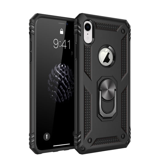 Outdoor Case für Apple iPhone XR TPU PC Hybrid Sergeant Armor Metall Ring Hülle