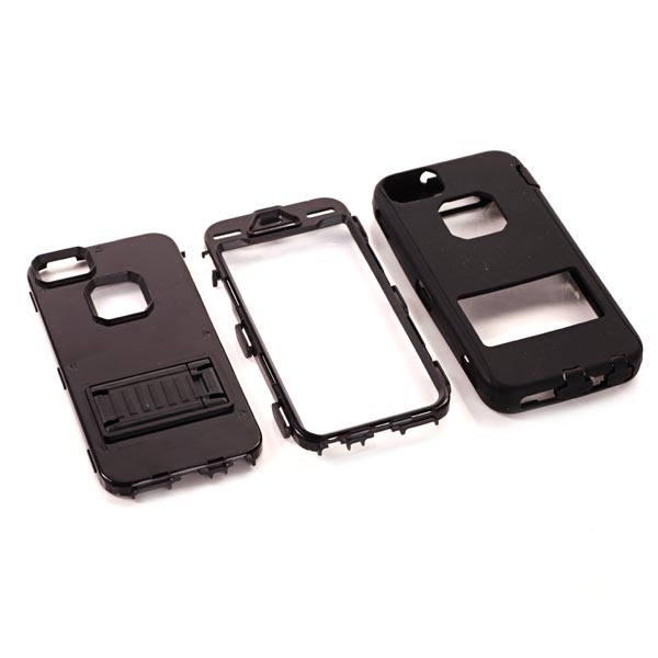 Outdoor Case für Apple iPhone SE 5 5S Hybrid Silikon Kickstand
