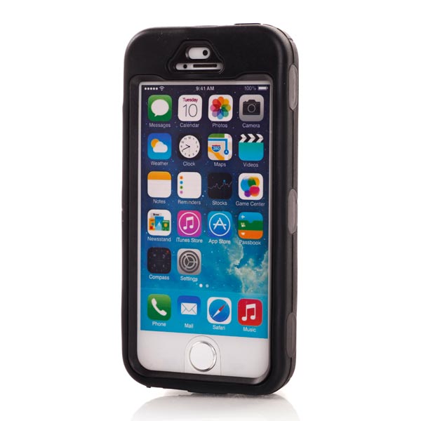 Outdoor Case für Apple iPhone SE 5 5S Hybrid Silikon Kickstand