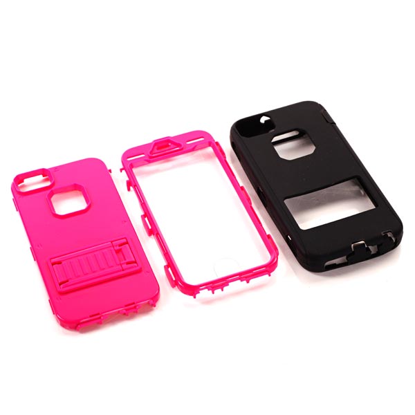 Outdoor Case für Apple iPhone SE 5 5S Hybrid Silikon Kickstand