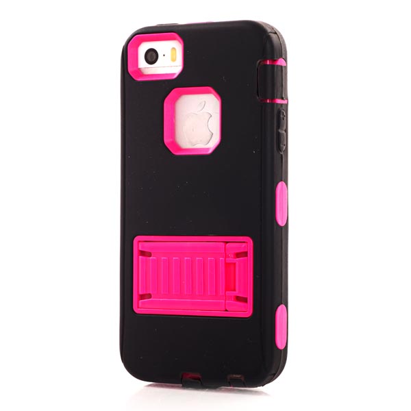 Outdoor Case für Apple iPhone SE 5 5S Hybrid Silikon Kickstand