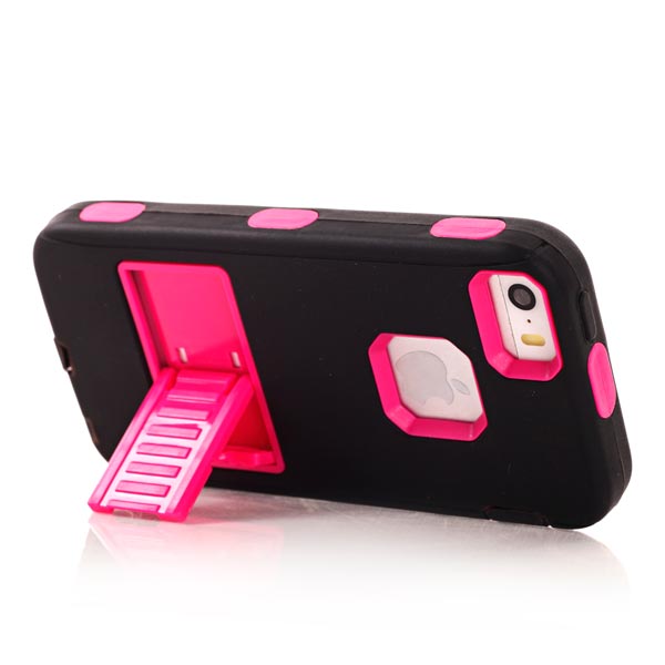 Outdoor Case für Apple iPhone SE 5 5S Hybrid Silikon Kickstand