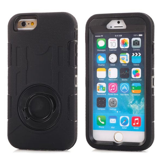 Outdoor Case für Apple iPhone 6 6S Silikon Shookproof Ring Kickstand