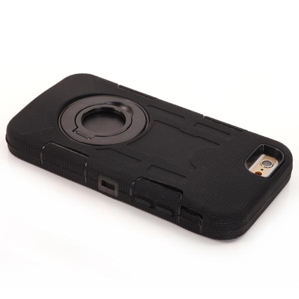 Outdoor Case für Apple iPhone 6 6S Silikon Shookproof Ring Kickstand