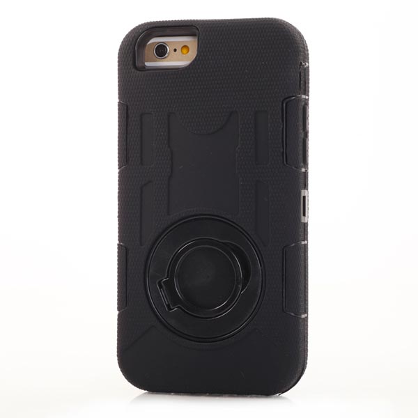 Outdoor Case für Apple iPhone 6 6S Silikon Shookproof Ring Kickstand