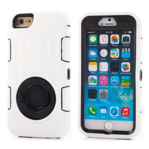 Outdoor Case für Apple iPhone 6 6S Silikon Shookproof Ring Kickstand