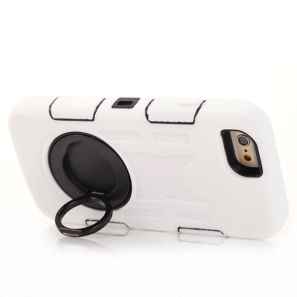 Outdoor Case für Apple iPhone 6 6S Silikon Shookproof Ring Kickstand
