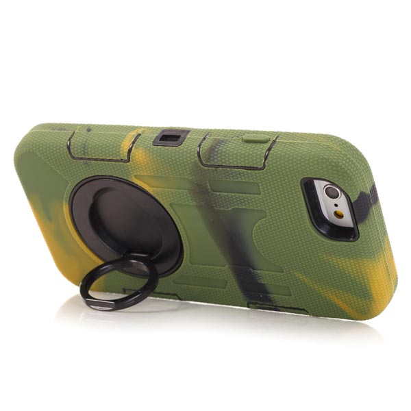 Outdoor Case für Apple iPhone 6 6S Silikon Shookproof Ring Kickstand