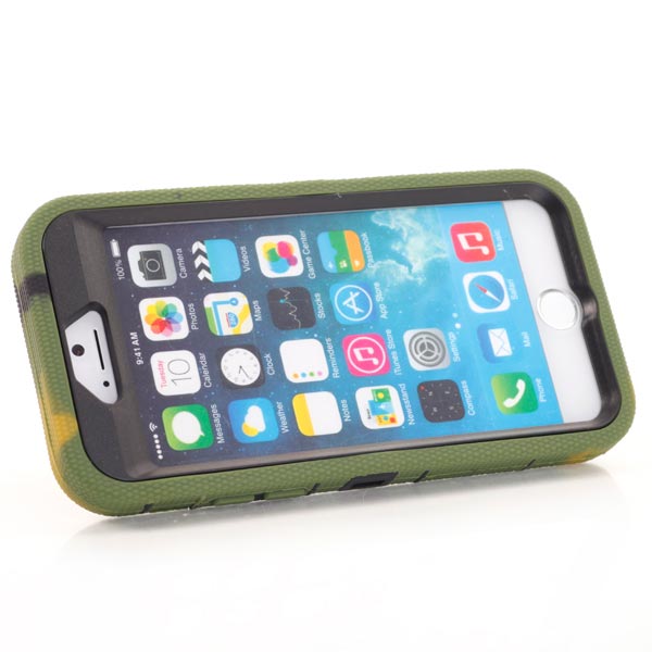 Outdoor Case für Apple iPhone 6 6S Silikon Shookproof Ring Kickstand