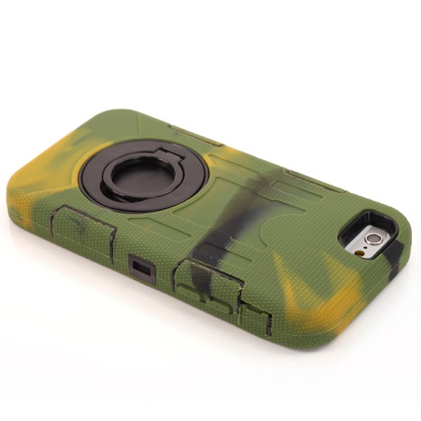 Outdoor Case für Apple iPhone 6 6S Silikon Shookproof Ring Kickstand