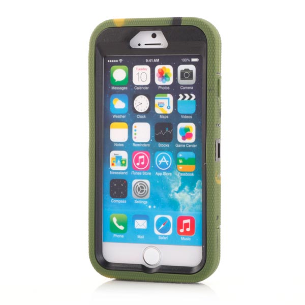 Outdoor Case für Apple iPhone 6 6S Silikon Shookproof Ring Kickstand
