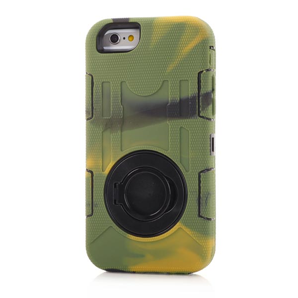 Outdoor Case für Apple iPhone 6 6S Silikon Shookproof Ring Kickstand
