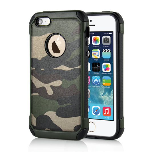 Outdoor Case für Apple iPhone SE 5 5S TPU Hybrid Camouflage