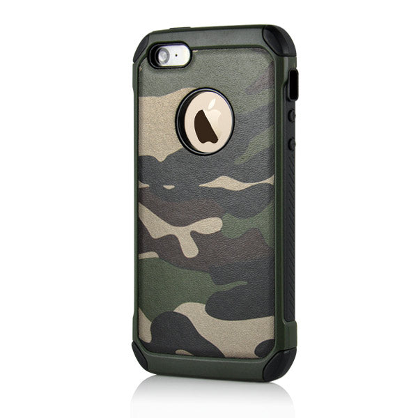 Outdoor Case für Apple iPhone SE 5 5S TPU Hybrid Camouflage